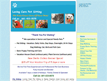 Tablet Screenshot of lovingcarepetsit.com